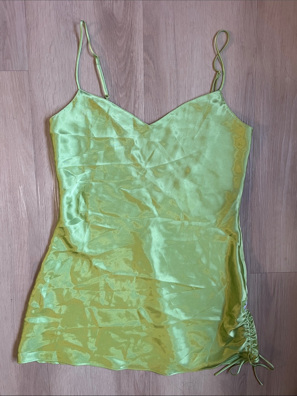 La Senza Vintage 90’s Y2K Fairy Slip Dress Lime Green Whimsical Medium